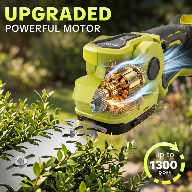 SEESE Cordless 2-in-1 Grass Shear & Shrub Trimmer