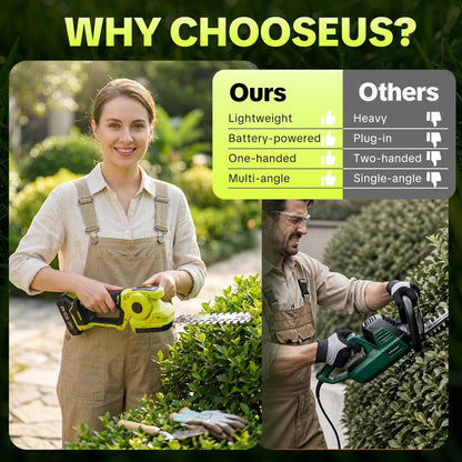 SEESE Cordless 2-in-1 Grass Shear & Shrub Trimmer