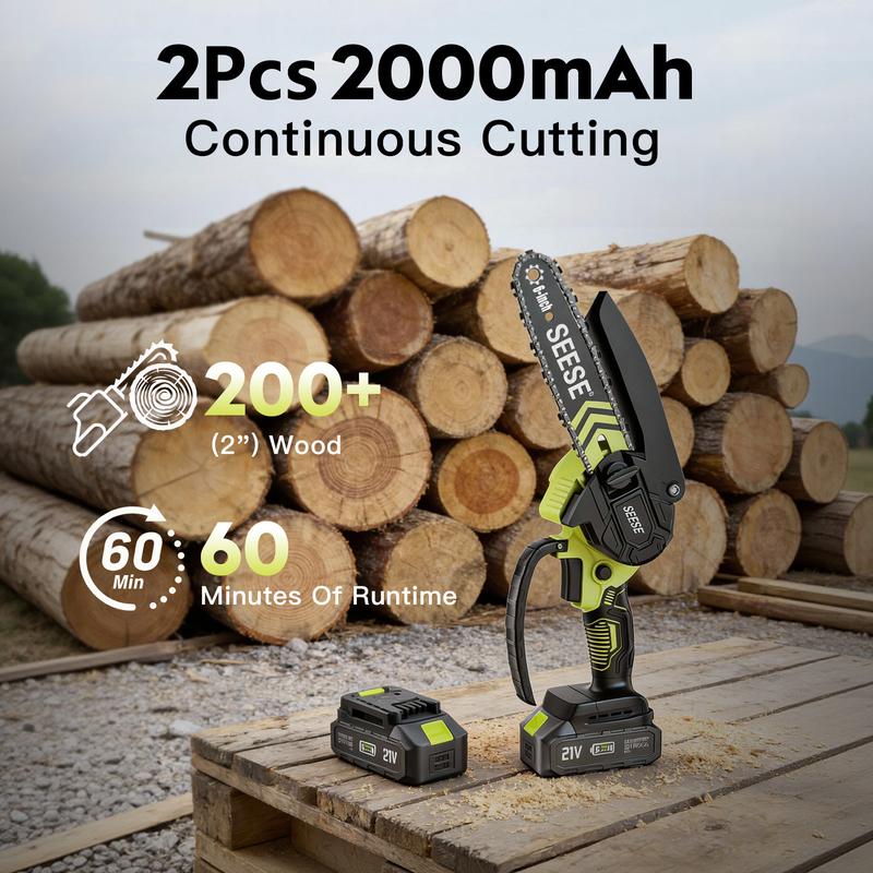 SEESE Cordless Mini ChainSaw (Max Power)