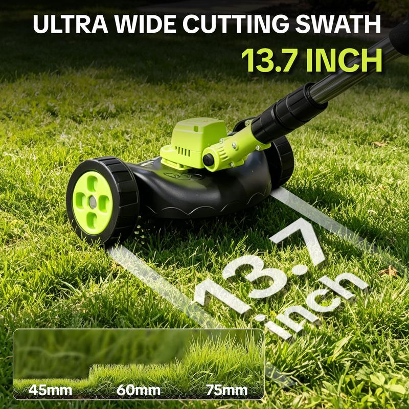 SEESE Cordless Lawn Mower, Garden Tool