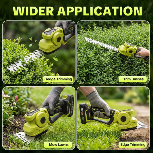 SEESE Cordless 2-in-1 Grass Shear & Shrub Trimmer
